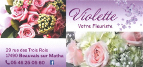 Violette fleuriste à Beauvais sur Matha